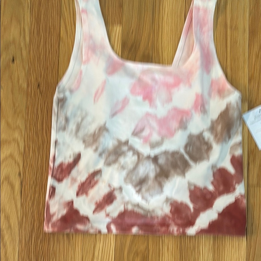 Barry’s Pink and White Sleeveless Crop Top